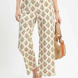FLORAL TANGERINE PANTS