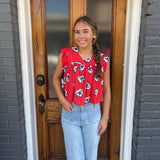 PAIGE SS TOP - RED