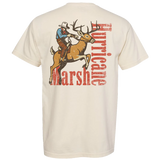 COWBOY ON A BUCK TEE - IVORY