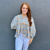 THE CHANDLER BLOUSE - CAMEL
