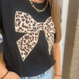 CHEETAH BOW TOP - BLACK
