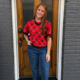 GEORGIA MEDALLION SET - RED/BLK