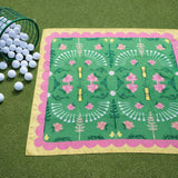 GOLF SCARF - GREEN/PINK