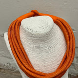 SLUB ROPE NECKLACE - ORANGE