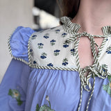 THE BLUE IVY BLOUSE