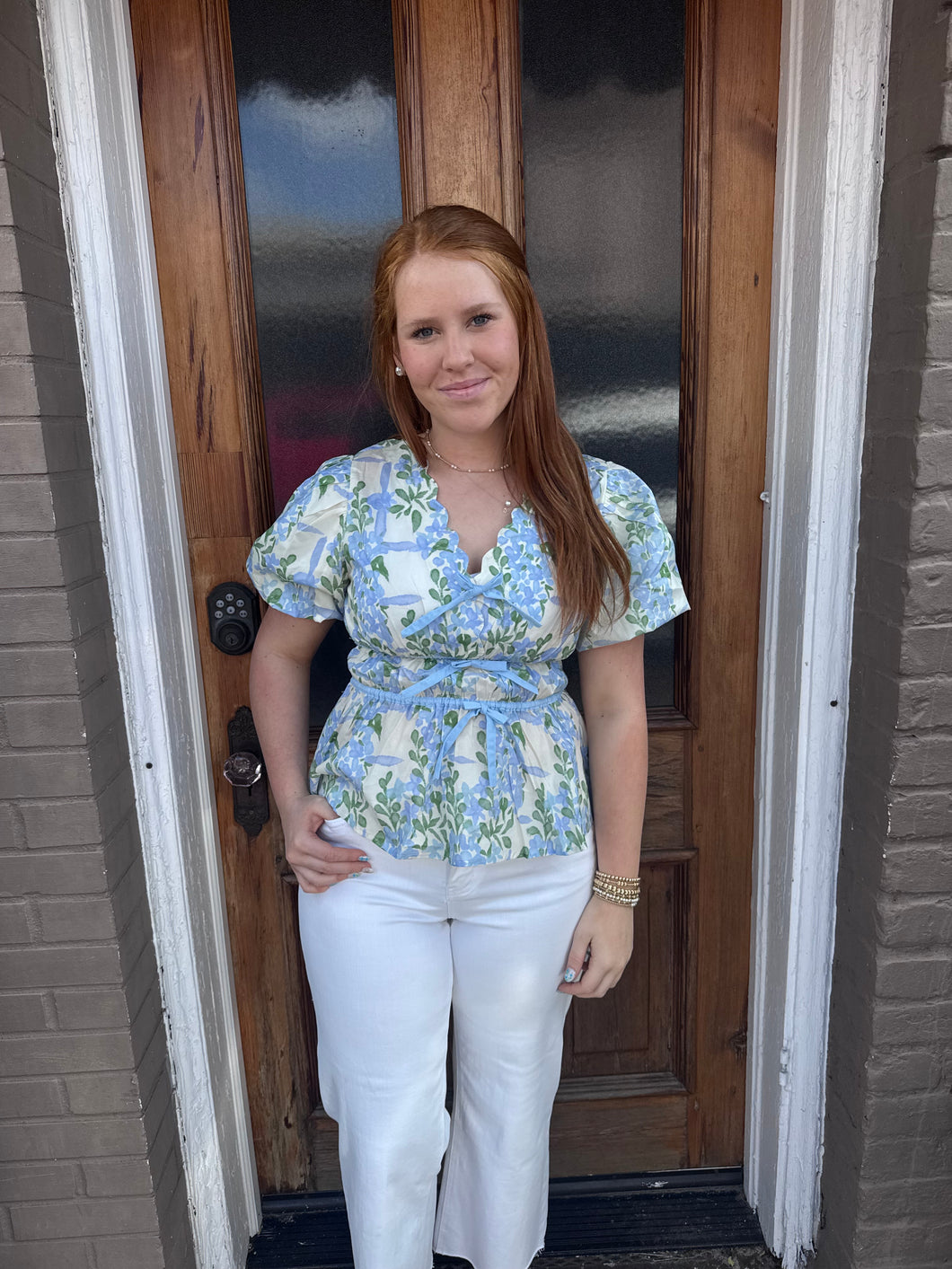 GARDEN BLUE BLOUSE
