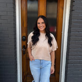 THE MARCI SWEATER TOP - OATMEAL
