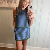 THE STRIPED CHRISY SET - H GREEN