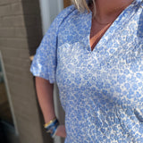 BLUE GARDEN GALA TOP