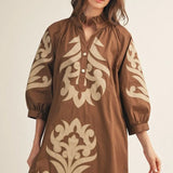 THE MARTHA DRESS - BROWN