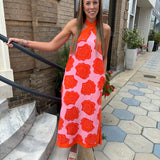 THE PERFECT SUMMER HALTER DRESS - PINK