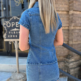 BUTTON FRONT DENIM TOP