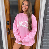 SUNKISSED VARSITY SWEATSHIRT - PINK