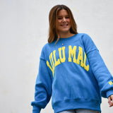 LM SWEATSHIRT - CAYENNE BLUE/YELL