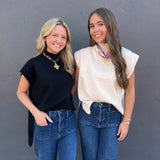 THE ALEXIA TOP - OATMEAL