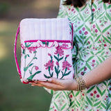 QUILTED SCALLOPED BIBLE COVER - ROSE D'IRIS