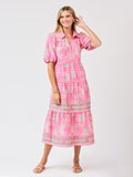 ELOISE DRESS - TRELLIS TILES PINK