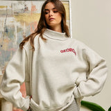 "GEORGIA" MOCK NECK - GREY