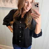 THE HANNAH BLOUSE - BLACK