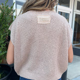 CAP SLEEVE SWEATER - OATMEAL