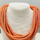 SLUB ROPE NECKLACE - PEACH