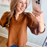 THE JODI TOP - BROWN