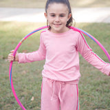 GIRLS SAVANNAH JOGGER SET - TAFFY PINK