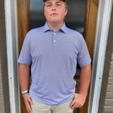 PLUM PINSTRIPE POLO