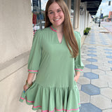 NAOMI DRESS - BASIL
