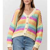 CHUNKY KNIT RAINBOW CARDIGAN