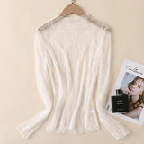 LACE MESH TOP - WHITE