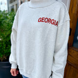 "GEORGIA" MOCK NECK - GREY