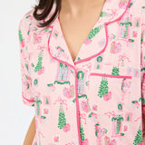 CHARLOTTE PANT SET - PINK CHRISTMAS