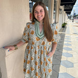 SAGE BLOOM MINI DRESS