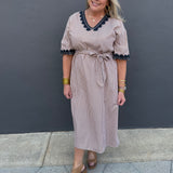 MEET ME FOR THANKSGIVING DRESS - MOCHA