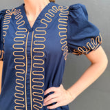 THE PAMELA DRESS - NAVY
