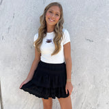 GAME DAY BOW TEE - PURPLE