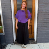 HALF SLEEVE SWEATER - PURPLE
