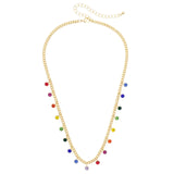 WILDER GEMSTONE DRIP NECKLACE - MULTI