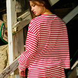 RED/WHT STRIPED SHORTS