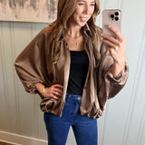 THE BALLOON BOMBER JACKET - MOCHA