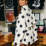 POLKA DOT JACKET - WHT/BLK