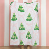 PINK BOW TREE BLANKET