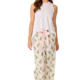 TREE BOW PJ PANTS - WHT