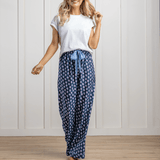 NAVY FLORAL PJ PANTS