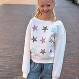 GIRLS STAR PATCH SWEATSHIRT