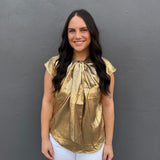 THE GOLD METALLIC BLOUSE