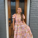 THE CLAIRE DRESS - CORAL PINK