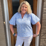 BLUE GARDEN GALA TOP