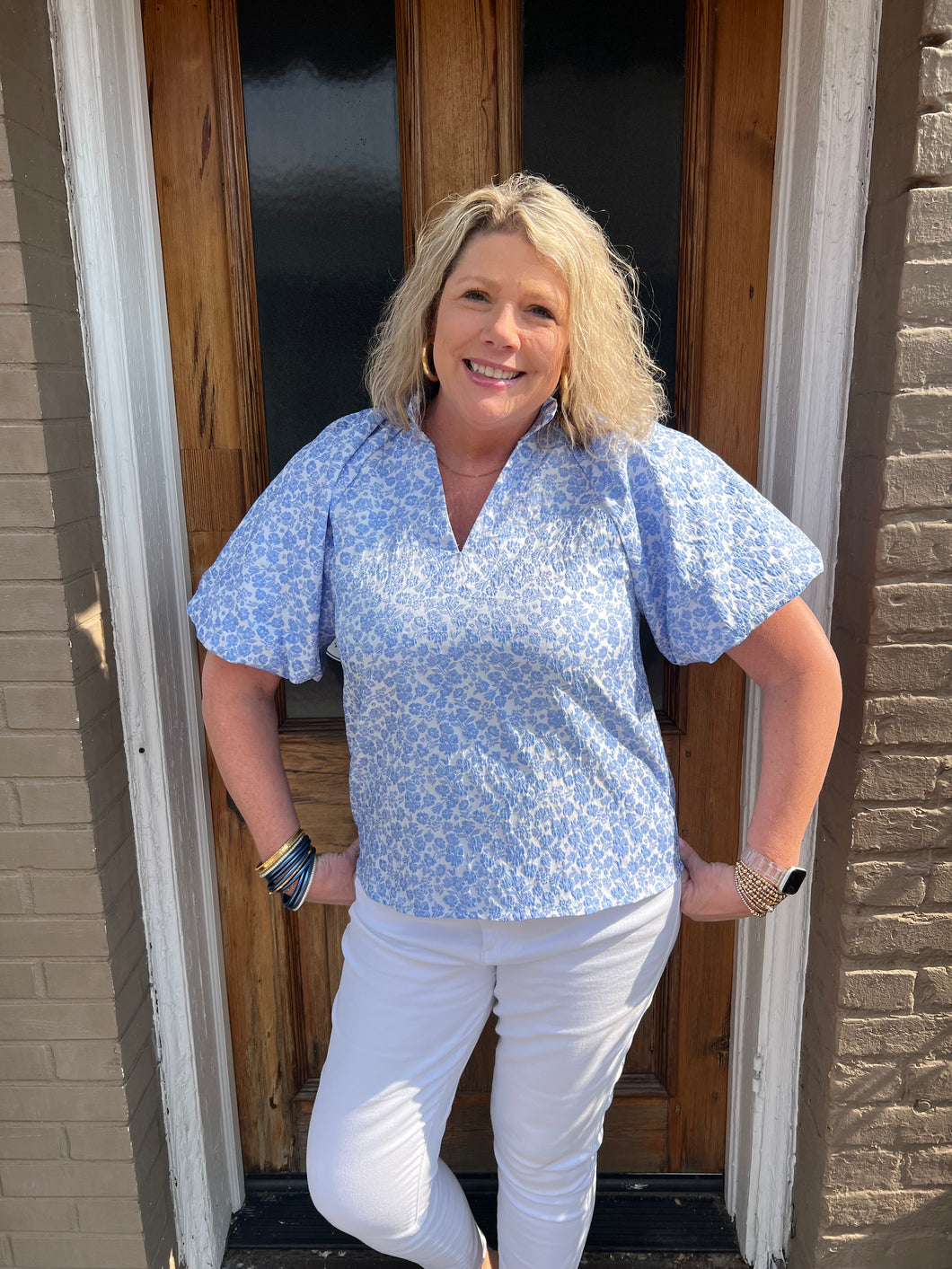 BLUE GARDEN GALA TOP